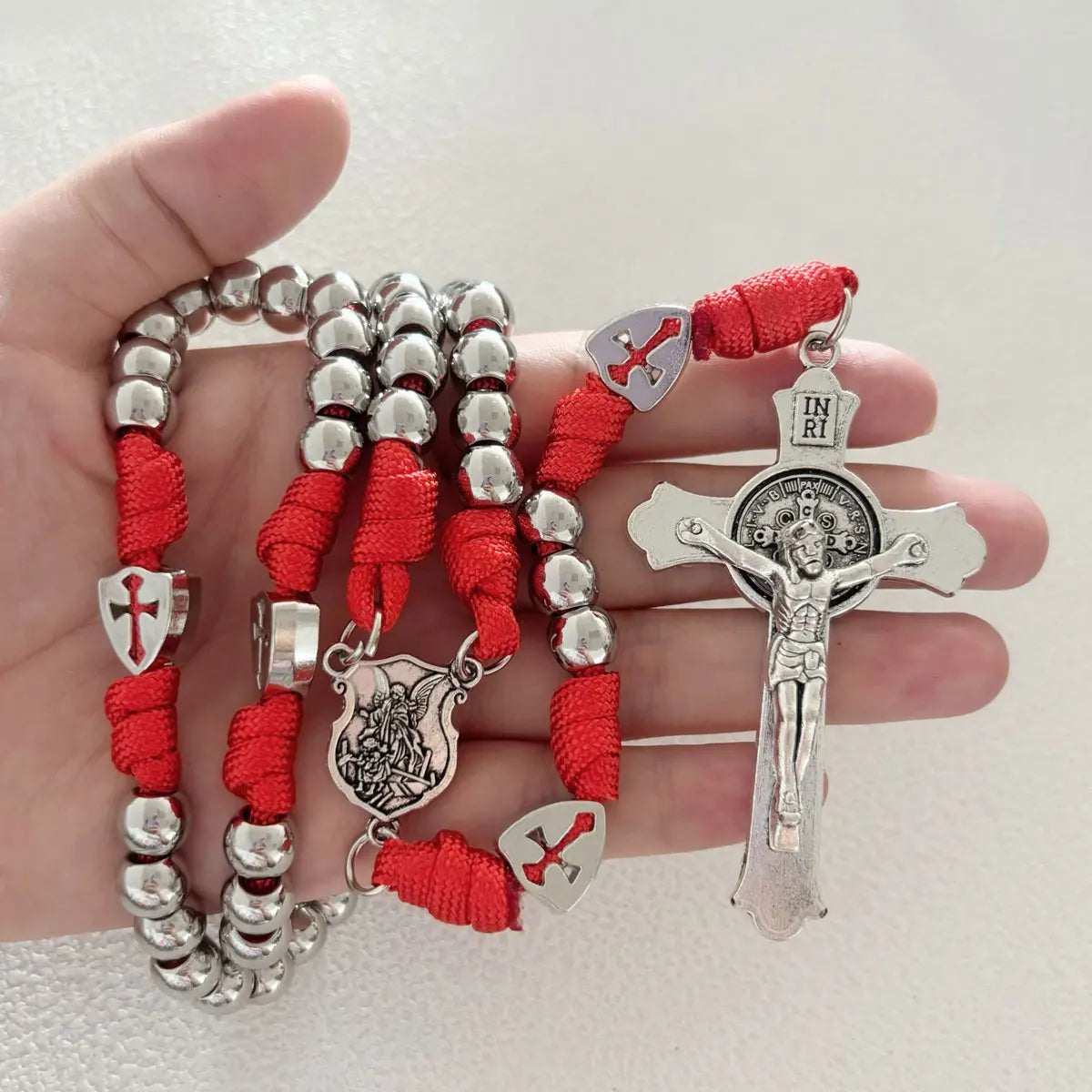 Crusader Paracord Rosary – Red