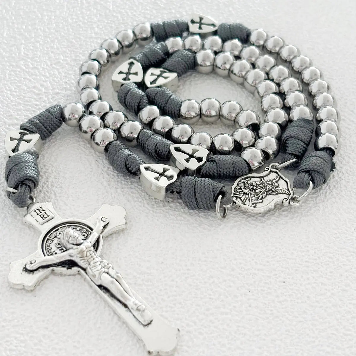 Crusader Paracord Rosary – Grey