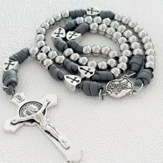 Crusader Paracord Rosary – Grey