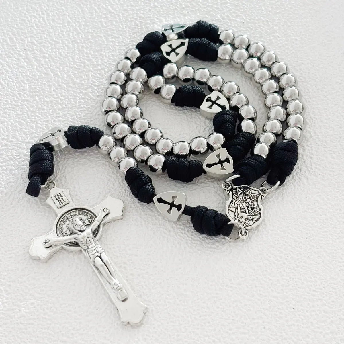 Crusader Paracord Rosary – Black