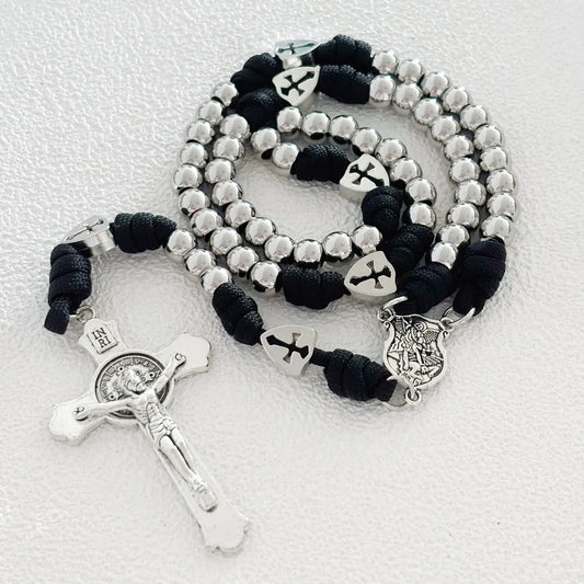 Crusader Paracord Rosary – Black